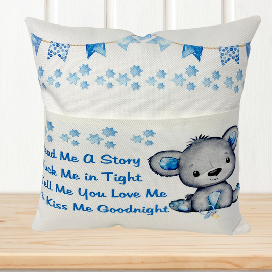 Reading Pillow For Boys - Read Me A Story Tuck Me In Tight