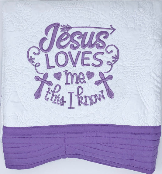 Baby Heirloom Quilt - Jesus Loves Me This I Know