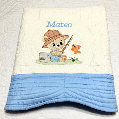 Personalized Baby Quilt: Embroidered Cotton Every Good and Perfect Gift is from Above